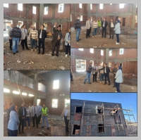 رئيس جامعة بنها يتفقد أعمال إنشاء مسجد الرحمن الرحيم بكلية التربية