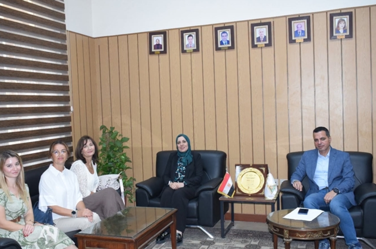لبحث التعاون الأكاديمي والبحثي : نائب رئيس جامعة بنها تستقبل وفدا من جامعة كريزيفيتشي الكرواتية