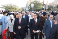 محافظ القليوبية ورئيس جامعة بنها يؤديان صلاة عيد الفطر المُبارك بمسجد ناصر ببنها