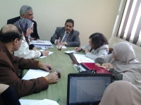 عقدت لجنة التسير بوحدة ضمان الجودة والاعتماد إجتماع مع أ.د/  محمد العزب زهران لاختيار عينة الدراسة الذاتية للكلية