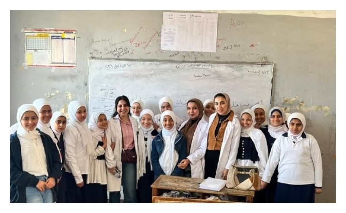 جامعة بنها تنظم قوافل تثقيفية بمدرسة إمياي الإعدادية بنات بطوخ