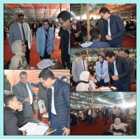 رئيس جامعة بنها يتفقد سير الامتحانات بكلية التربية